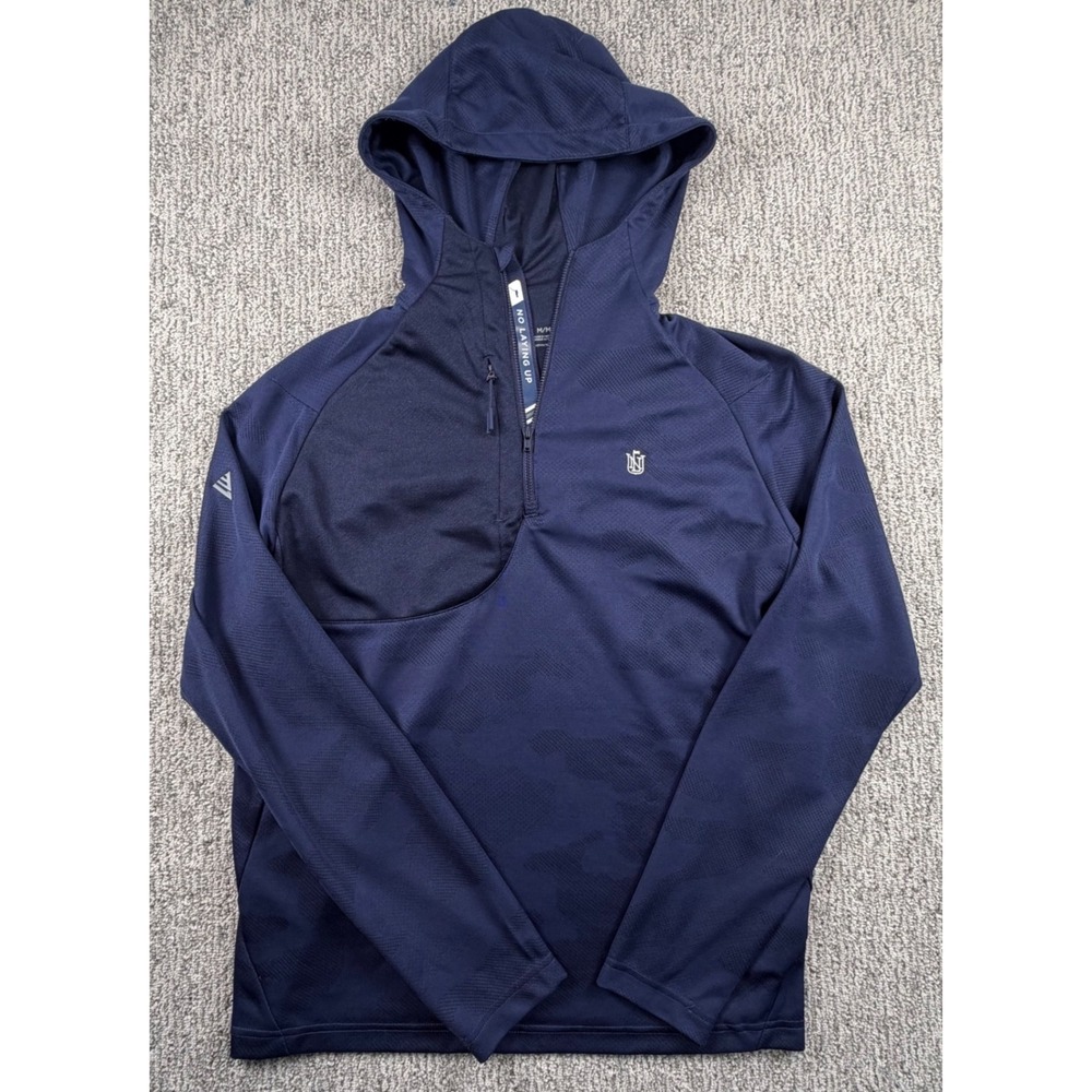 Levelwear No Laying Up Hoodie Mens Medium Navy Camo 1/4 Zip Pullover Golf